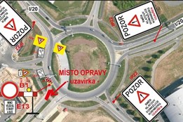 Oprava na kruhovém objezdu omezí v úterý provoz na Západním okruhu....