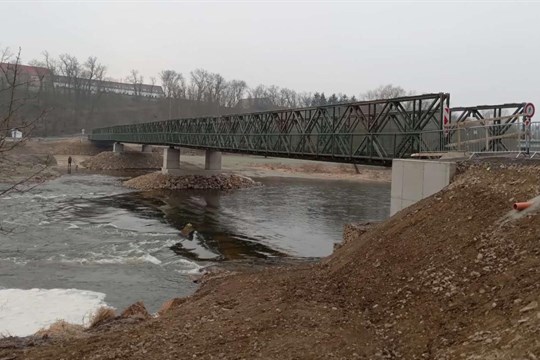 V Liblíně roste replika historického mostu, provizorium je nejdelší v ČR