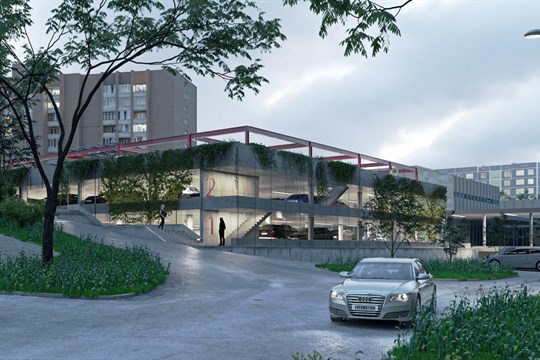 Plzeň postaví třípodlažní parkovací dům na Lochotíně, řidičům nabídne 173 parkovacích míst