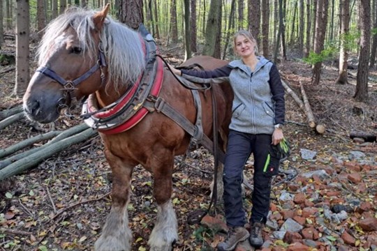 Setkání v podzimně barevném lese. Katka a její Major!