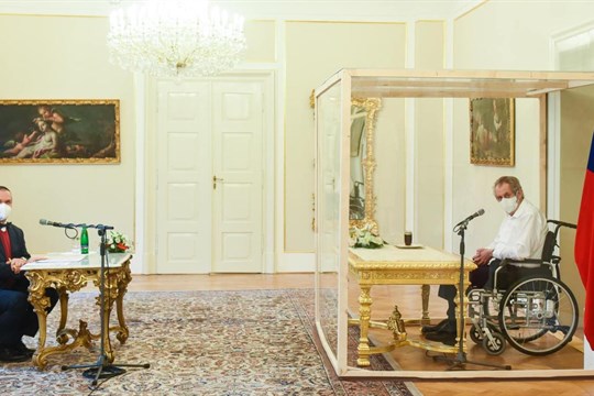 Řešili jsme památkovou péči i kompenzace v kultuře, hlásil po setkání s prezidentem Martin Baxa