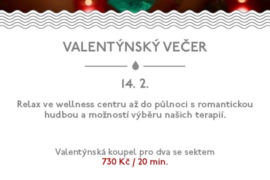 Oslavte svátek zamilovaných v srdci relaxace. Ve Wellnesscentru Konstantinovy Lázně chystají valentýnskou akci!