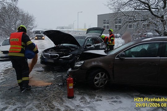 Sněžení komplikuje sjízdnost v Plzeňském kraji