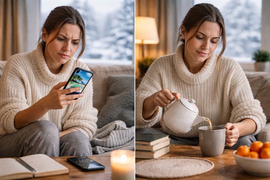 Digitální detox v lednu: Proč je sledování cizích dovolených u moře pastí na vaši psychiku